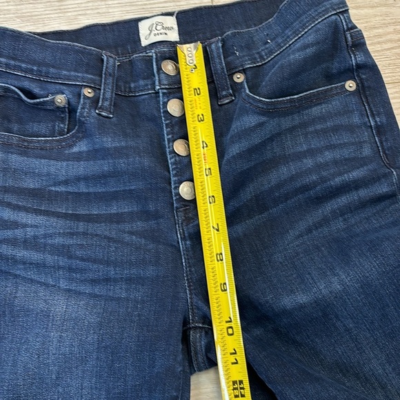 J. Crew Denim Skinny Button Fly Jeans in dark blue size 28 - Picture 8 of 13